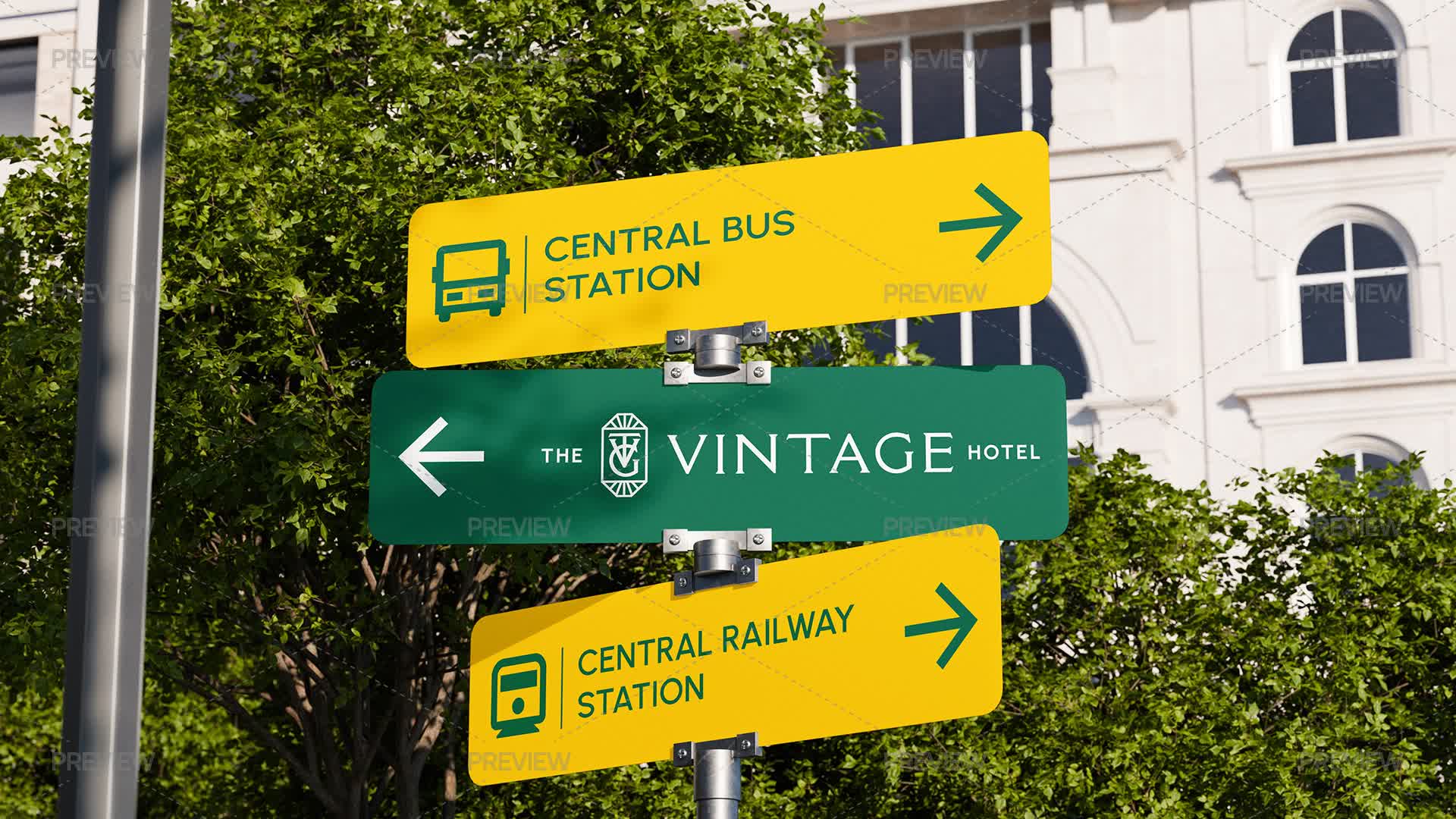 Directional Signage Mockup by Pitstud - Graphics | Motion Array