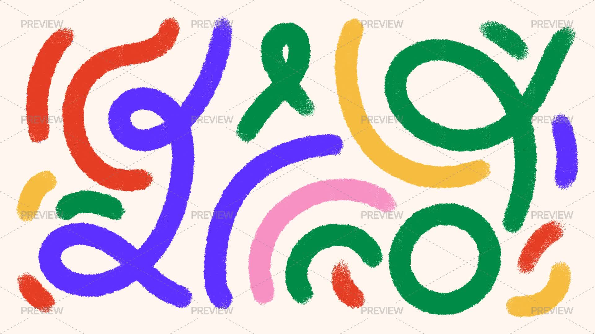 Crayon Array Colorful Crayon Doodles by Alina Kolyuka - Graphics | Motion Array