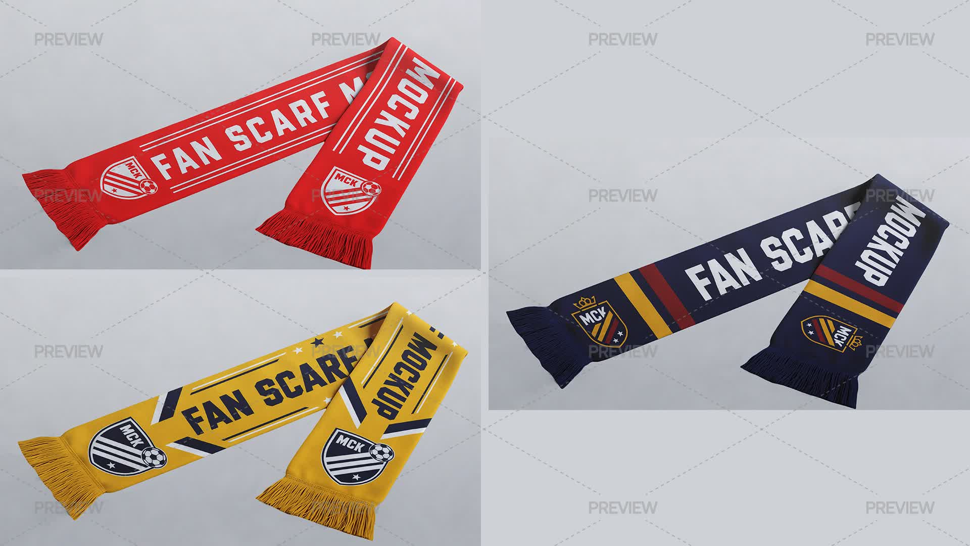 Fan Scarf Model Fan Scarf Mockups by Pitchlook - Graphics | Motion Array