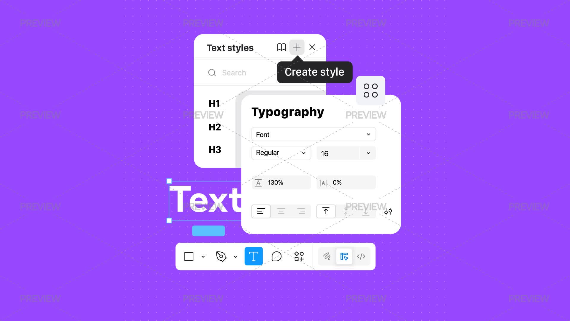 Typography Program Picture Typography Panel Interface by lina_chepolina - Graphics | Motion Array