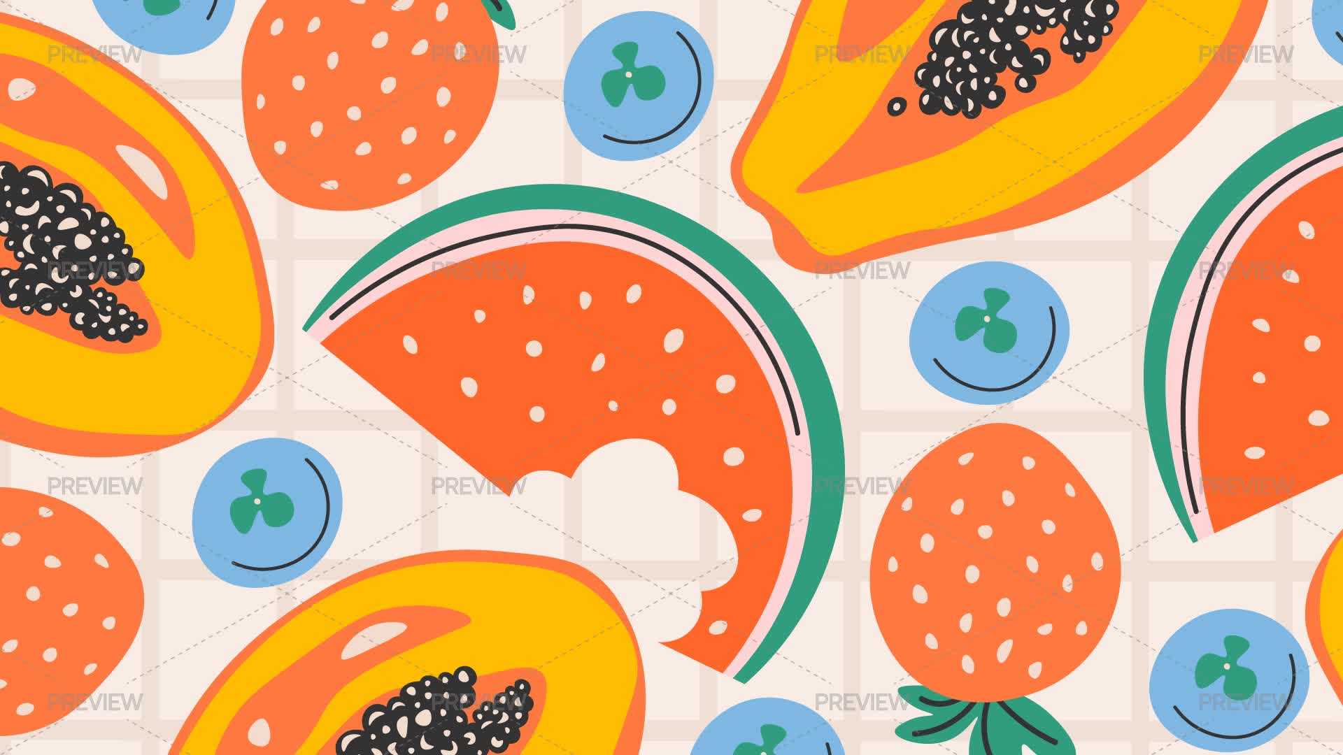 Cute Oranges Pattern Summer, Fruit Background, Fruit Banner, Cute Fruit Doodle Cover by ...