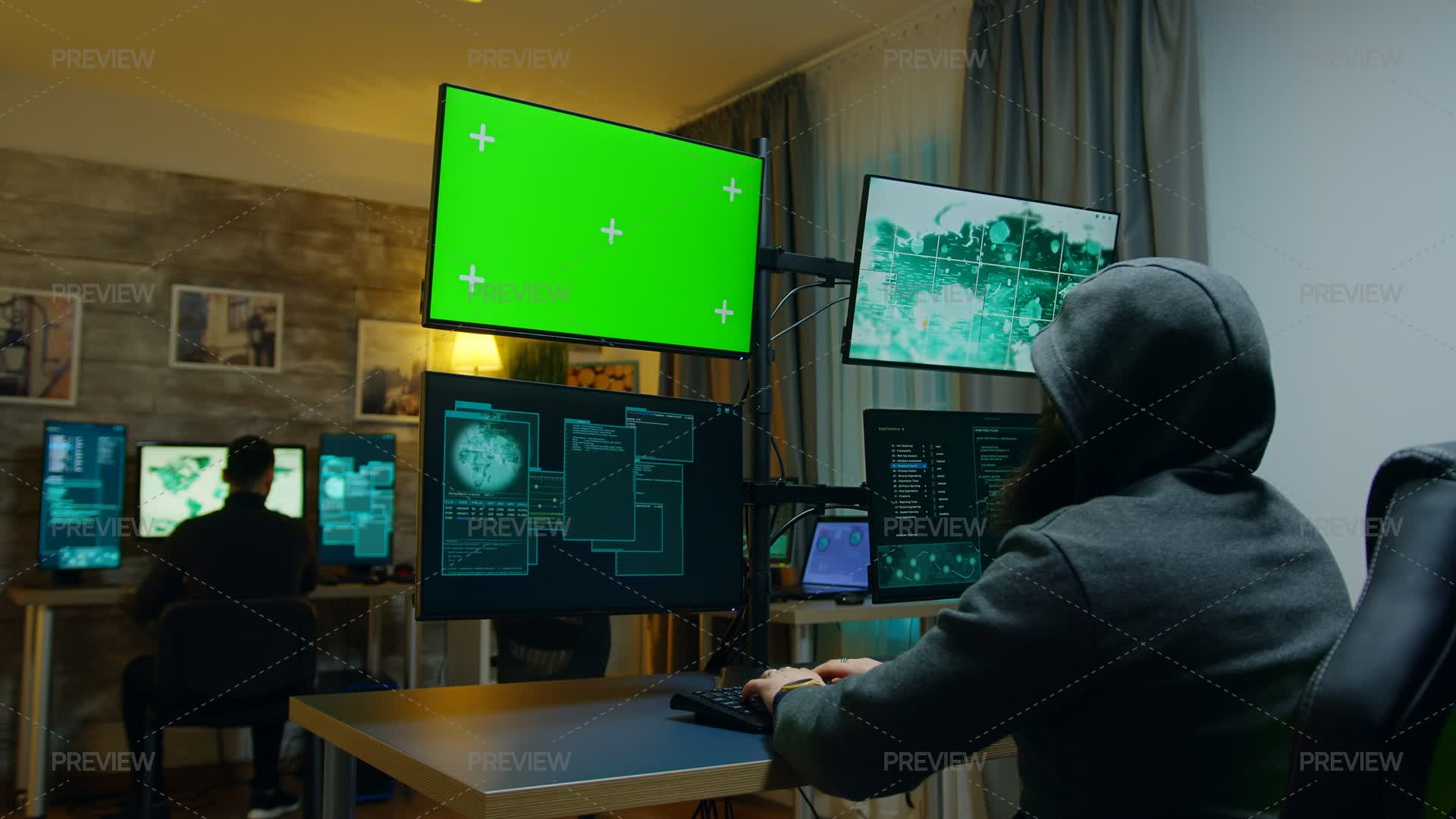 Hackers And A Green Screen by DCStudio - Stock Photos | Motion Array