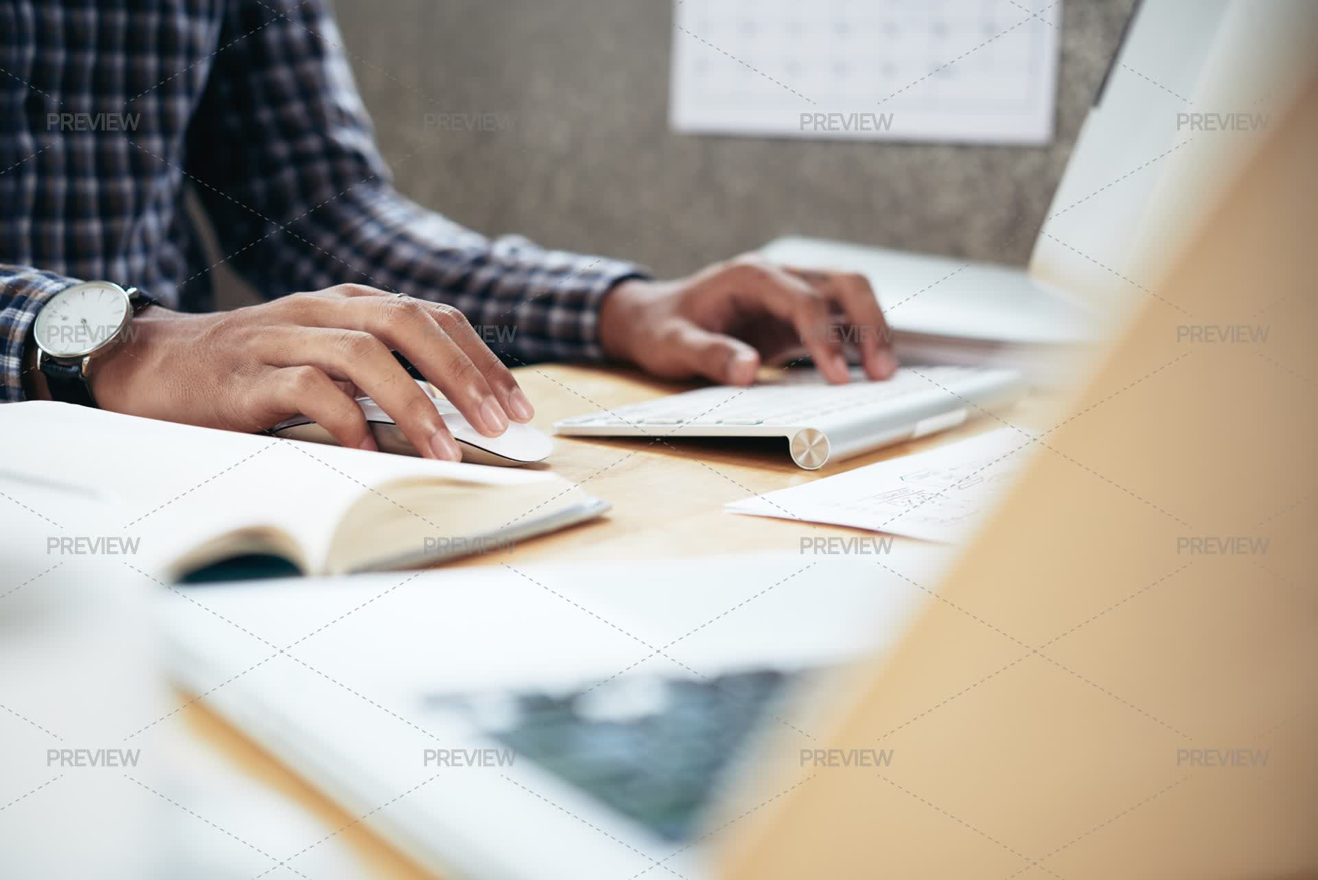 Office Worker Using Computer by DragonImages - Stock Photos | Motion Array