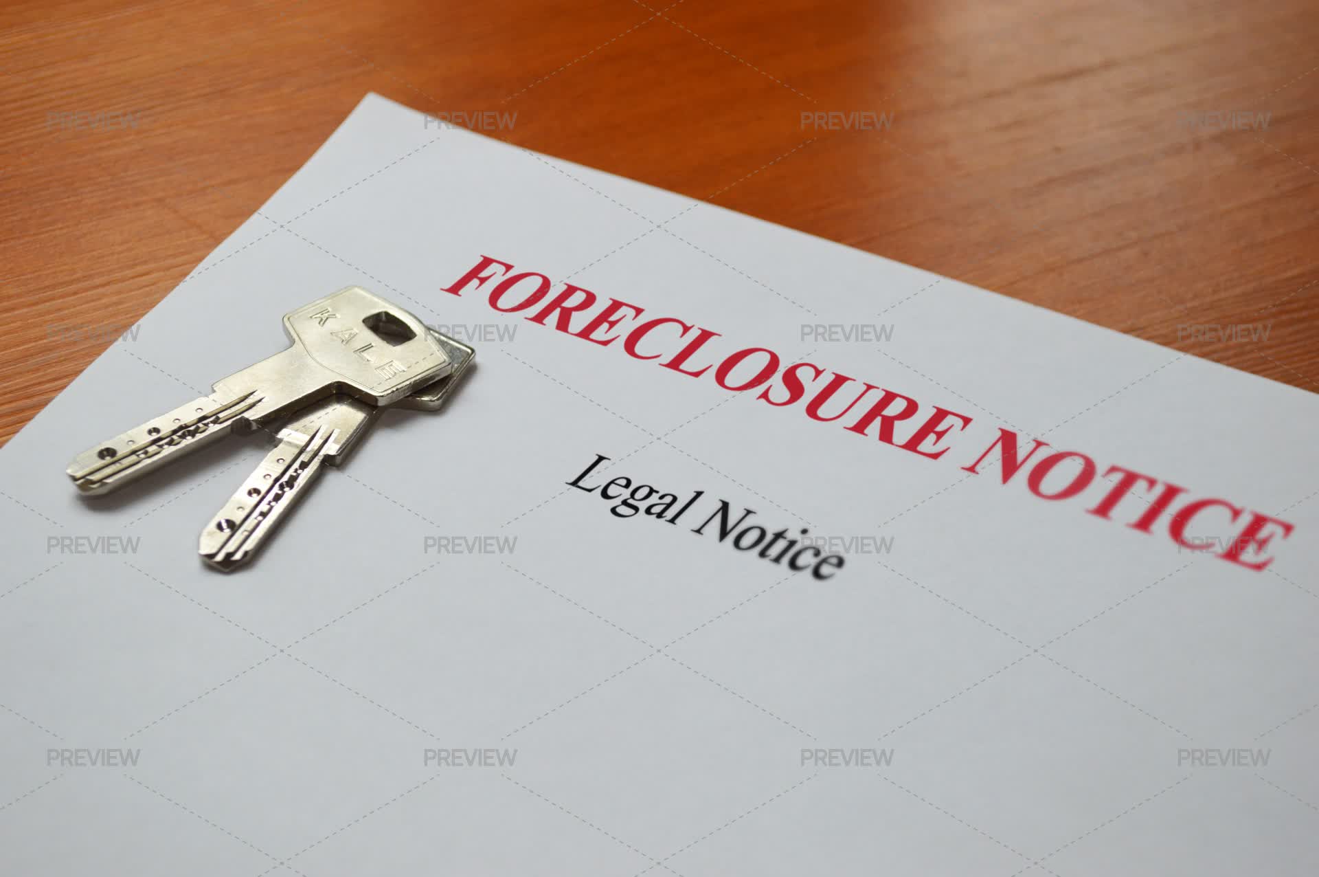 Forclosure Key Foreclosure Notice And Keys by GarnaVutka - Stock Photos | Motion Array