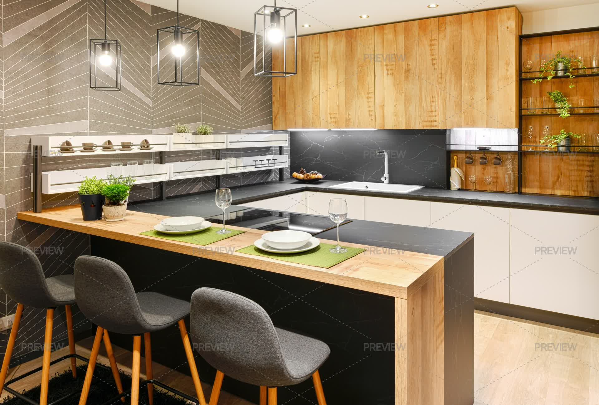 Got Kitchen Modern Fitted Kitchen Interior by Photology80 - Stock Photos | Motion Array