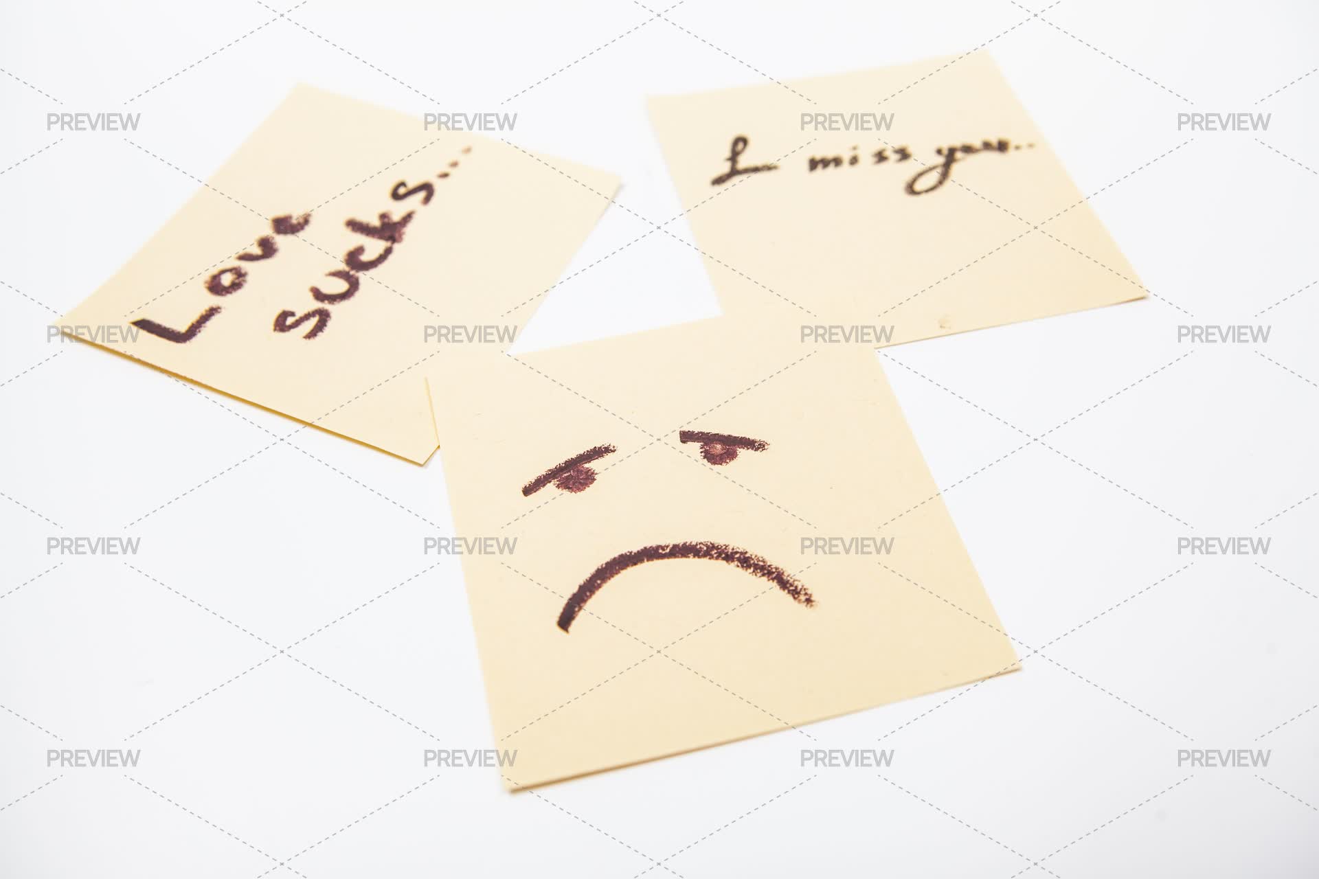 Sad Hand Writing Sad Handwritten Notes by MAD_Production - Stock Photos | Motion Array