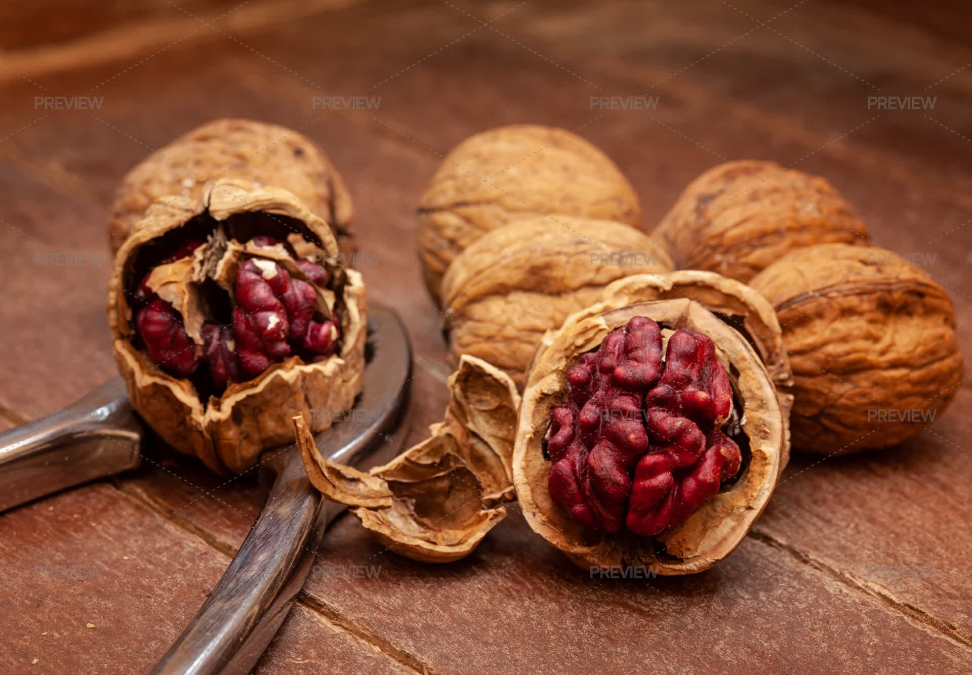 Walnut Ruby Red Danube Walnuts - Stock Photos | Motion Array